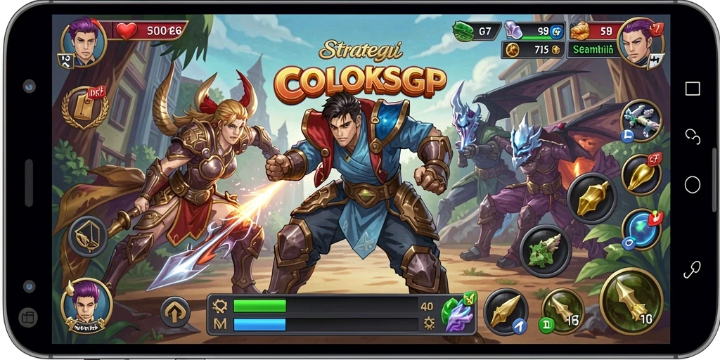 Tampilan seru dari gameplay strategis dalam COLOKSGP.