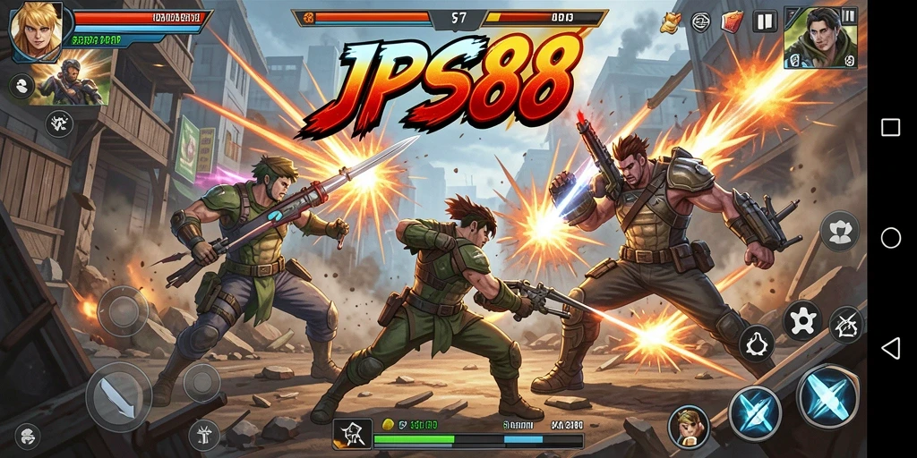 Gameplay seru JPS88 dengan aksi pertarungan yang intens.