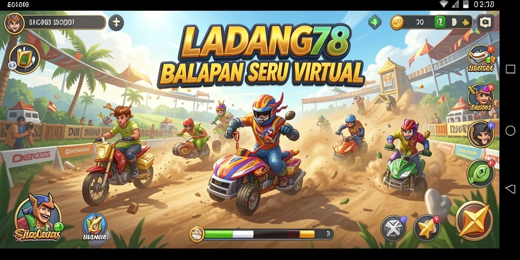 Gameplay Racing yang mendebarkan dan penuh tantangan di LADANG78.