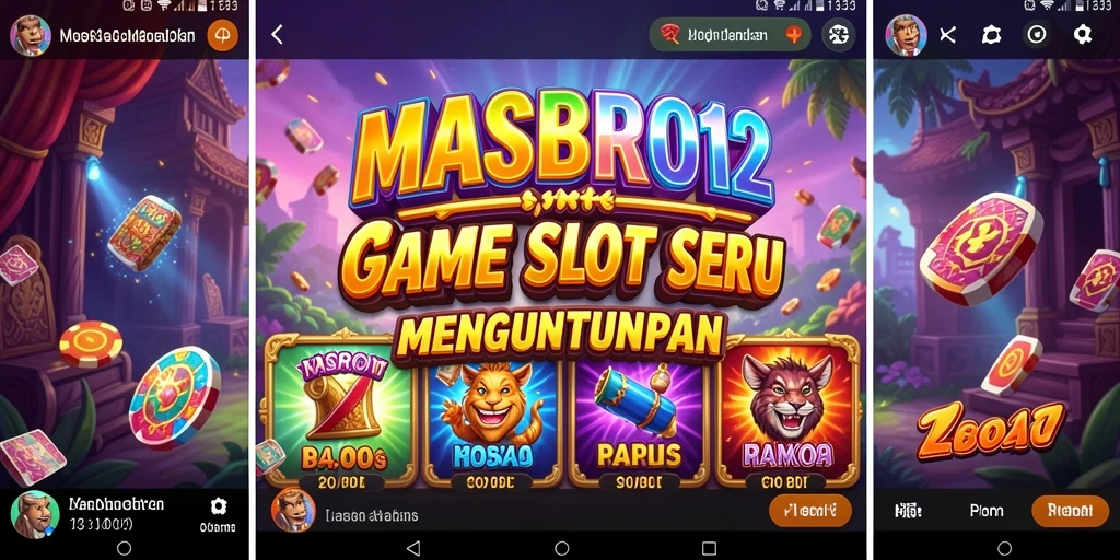 Tampilan seru gameplay MASBRO12 Slot dengan berbagai tema menarik.