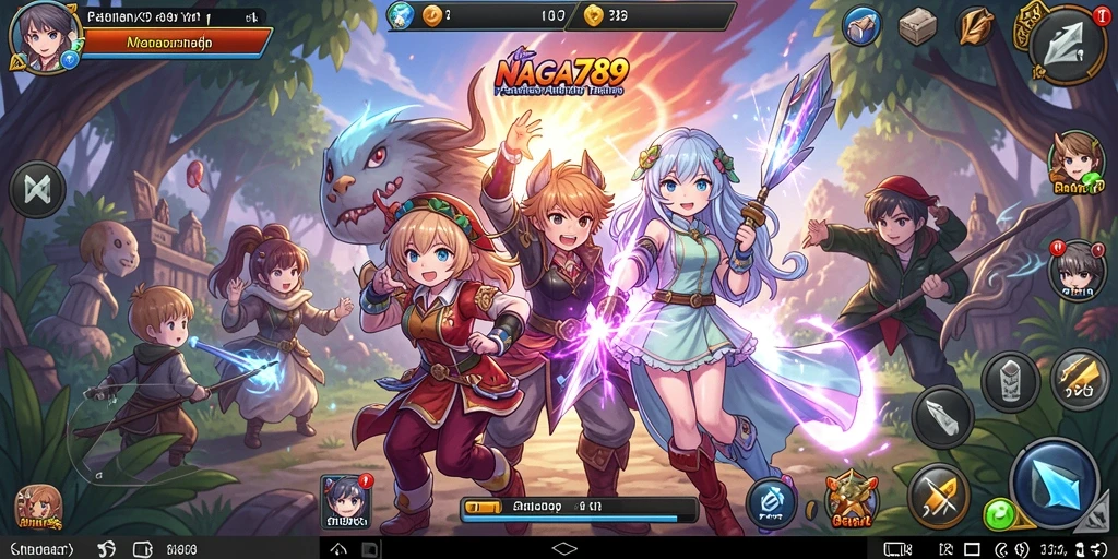 Screenshot gameplay NAGA789 yang menampilkan aksi karakter Anime.