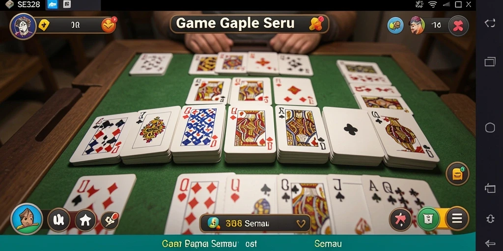 Tampilan menarik dari permainan Gaple yang mendebarkan.