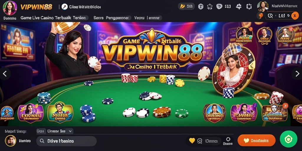 Tampilan gameplay menarik di aplikasi Live Casino VIPWIN88.